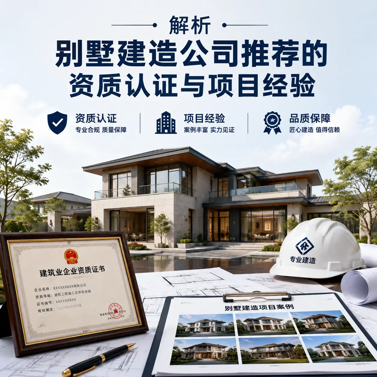 解析 望谟 别墅建造公司推荐的资质认证与项目经验