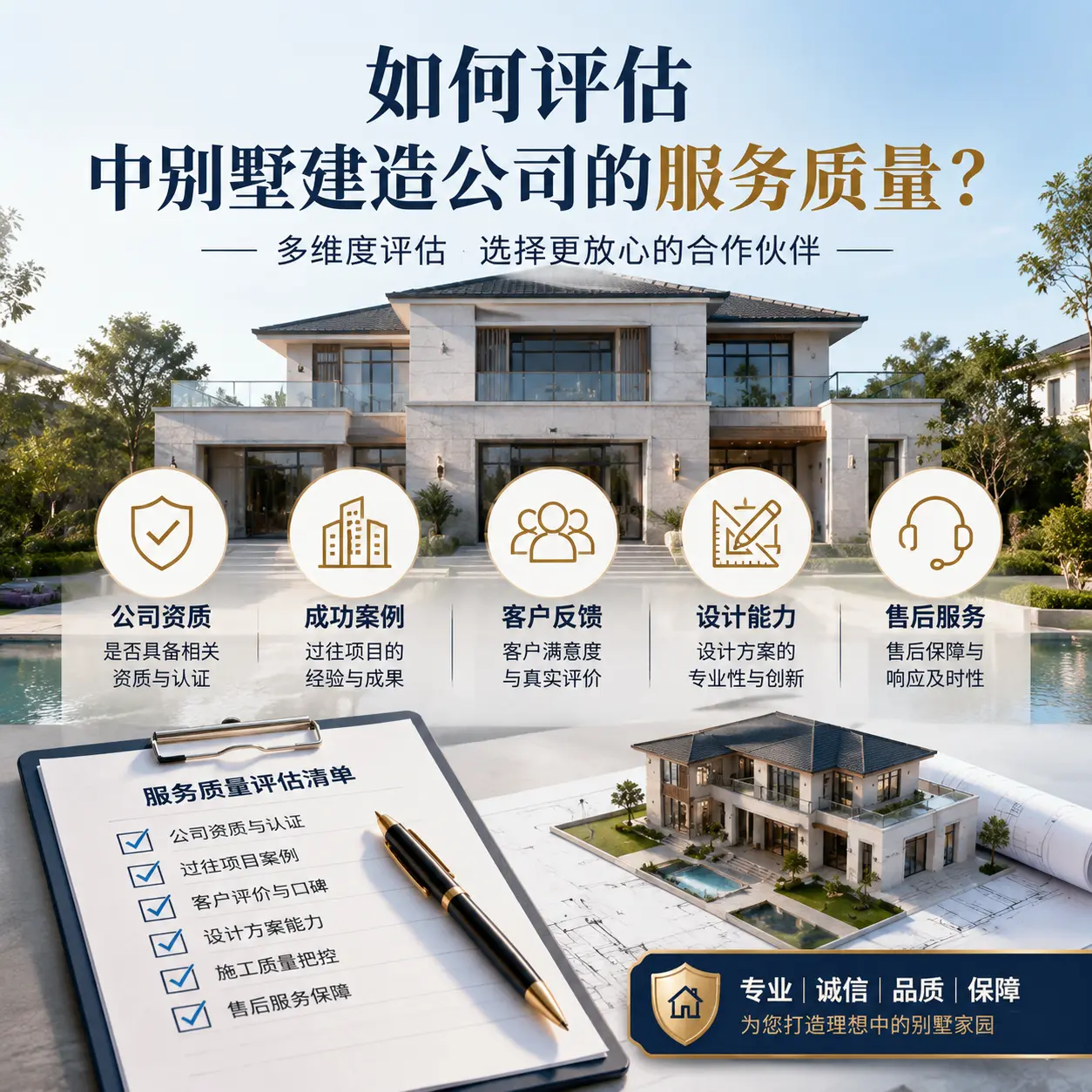 如何评估 望谟 中别墅建造公司的服务质量?