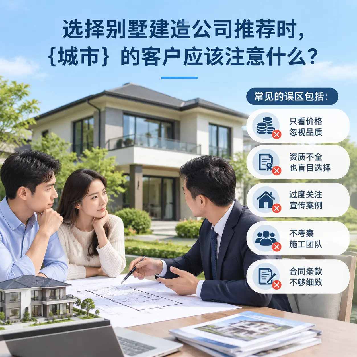 选择别墅建造公司推荐时,望谟 的客户应该注意什么?