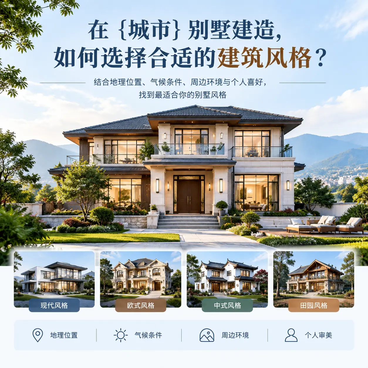 在 望谟 别墅建造,如何选择合适的建筑风格?